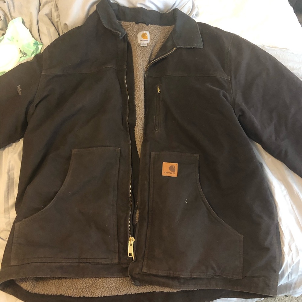 Men’s Carhartt Sandstone Ridge coat, Sherpa lined